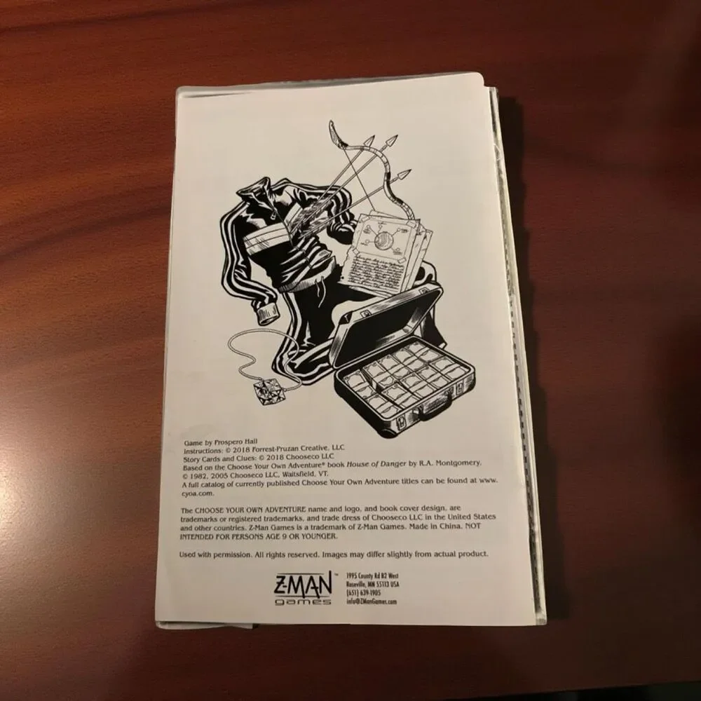 2018 Z Man House of Danger Card Game COMPLETE